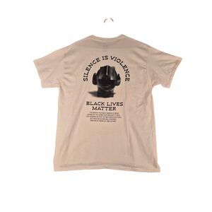 18 East AllCapStudio What You Allow Will Continue Graphic T-Shirt Cream Large